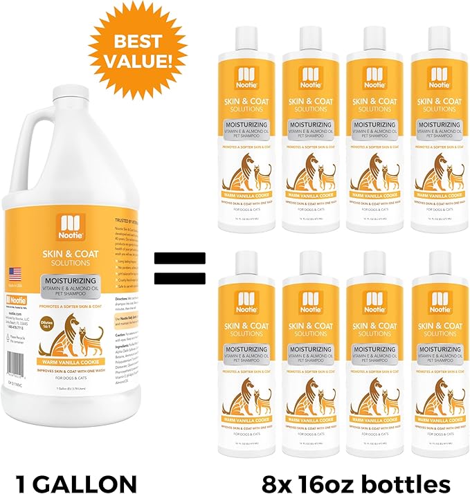 Nootie - Pet Shampoo for Sensitive Skin -�Revitalizes Dry Skin &amp; Coat - Natural Ingredients - Soap, Paraben &amp; Sulfate Free - Cleans &amp; Conditions