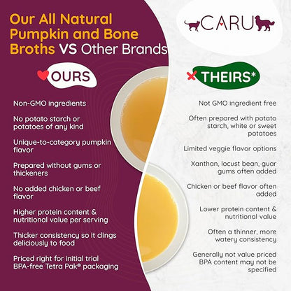 Caru - Daily Dish Chicken Bone Broth Meal Topper for Dogs &amp; Cats - Savory Pour-Over Broth - 3 Pack
