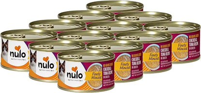 Nulo Finely Minced Chicken &amp; Tuna Wet Canned Cat Food, 2.8 Ounce (Pack of 12)