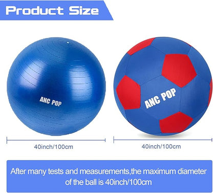 Herding Ball for Horse Ball &amp; Cover 40" Large for Play Herding Ball Horse Toys for Horse (Blue &amp; Red)