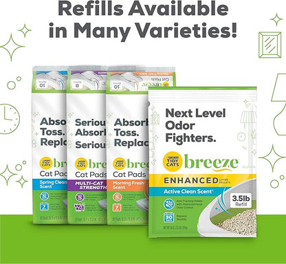 Purina Tidy Cats Non Clumping Litter System, Breeze XL All-in-One Odor Control &amp; Easy Clean Multi Cat Box - 18 lb. Box