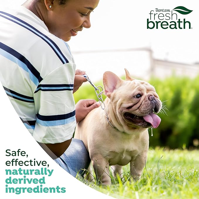 TropiClean Fresh Breath TripleFlex Toothbrush for Small &amp; Medium Dogs | 360-Degree Dog Dental Cleaning | Dog Toothbrush for Small &amp; Medium Breeds