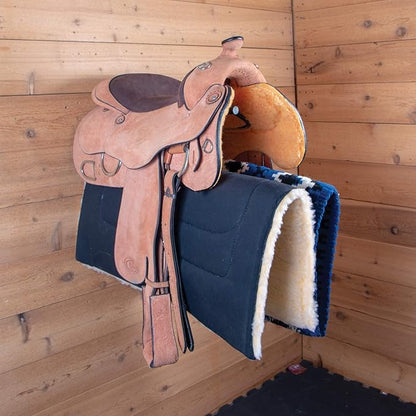 Saddle Rack with Pad Bar for Horse Enthusiast | Heavy-Duty Saddle Rack Wall Mount | Western &amp; English Saddle Rack | Keeps Tack Organized