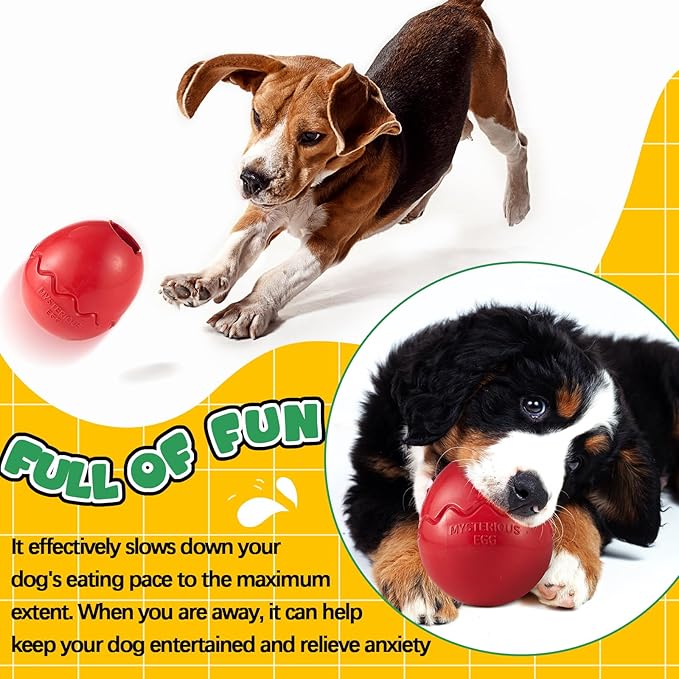 Aliceset 2 Pack Durable Freezable Dog Chew Toys for Aggressive Chewers Interactive Treat Dispensing Puzzle Toy for Large &amp; XL Dogs Keeps Cool &amp; Busy (Red)