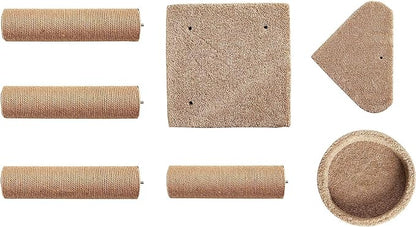 Amazon Basics Cat Tree - Indoor Cat &amp; Kittens Multi-Level Climbing Activity Tower with Scratching Posts, Medium (31.5"H) - Beige