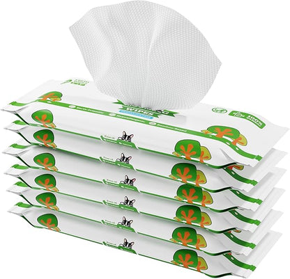 Pogi’s Dog Wipes Travel Packs – Hypoallergenic Pet Wipes for Paws, Body &amp; Butt – Cleaning &amp; Hydrating, Fragrance Free, 120-Count