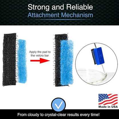 SnowTree - BoroBuddy Mini Magnetic Glass Cleaner for Glass Pieces, Bottles, Vases &amp; More - Smaller Design for Tighter Spaces &amp; Smaller Glass Pieces - Easy to Use Double Sided Glass Cleaner (Blue Gift
