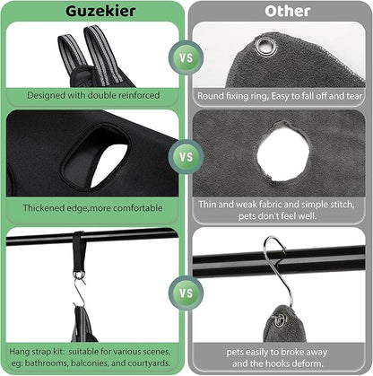 Guzekier Pet Dog Grooming Hammock Harness for Cats &amp; Dogs, Dog Sling for Grooming, Dog Hammock Restraint Bag with Nail Clippers/Trimmer, Nail File, Pet Comb,Ear/Eye Care