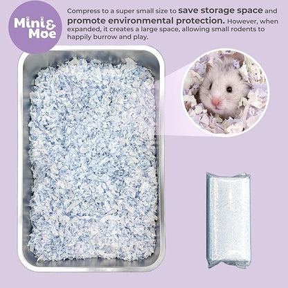 mini&amp;moe Guinea Pig Bedding 25 Liters: Dust-Free and Odor Control Moisture Absorbent Natural Paper Small Pet Bedding - for Guinea Pigs, Hamsters, Rabbits, and Small Animal