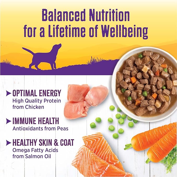 Wellness Complete Health Thick &amp; Chunky Natural Grain Free Canned Wet Dog Food, Chicken Stew, 12.5-Ounce Can (Pack of 12)