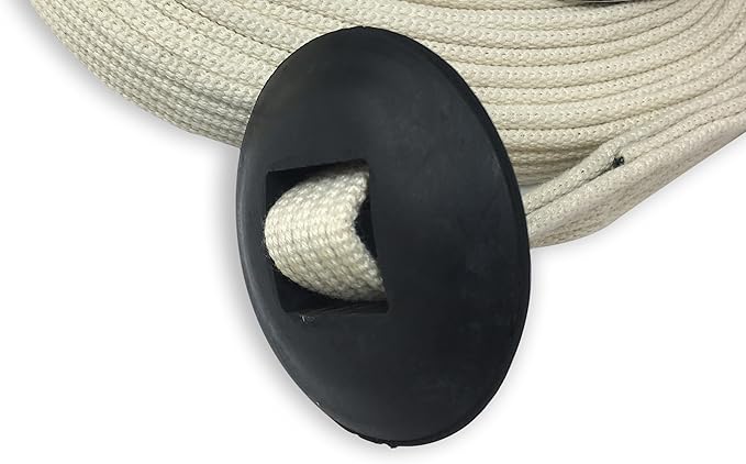 Southwestern Equine Lunge Line for Horses Cotton Horse Lunge Line with Bolt Snap &amp; Rubber Stop (White, 24&