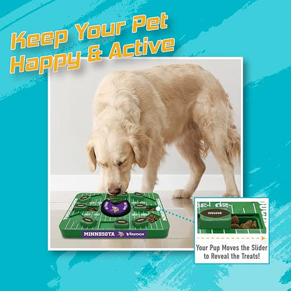 Pets First NFL Minnesota Vikings Large Puzzle Toy - New Size, Interactive Dog Treat &amp; Slow Feeding Puzzle