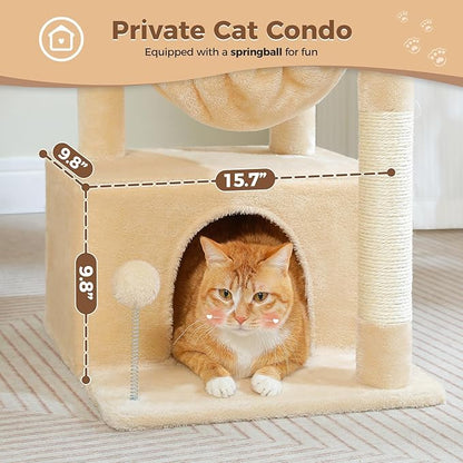 PEQULTI 4-in-1 Cat Tree, 33&