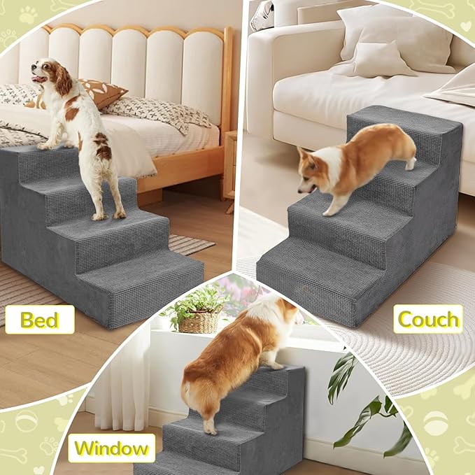 Niubya Dog Stairs for Small Dogs and Cats,18&