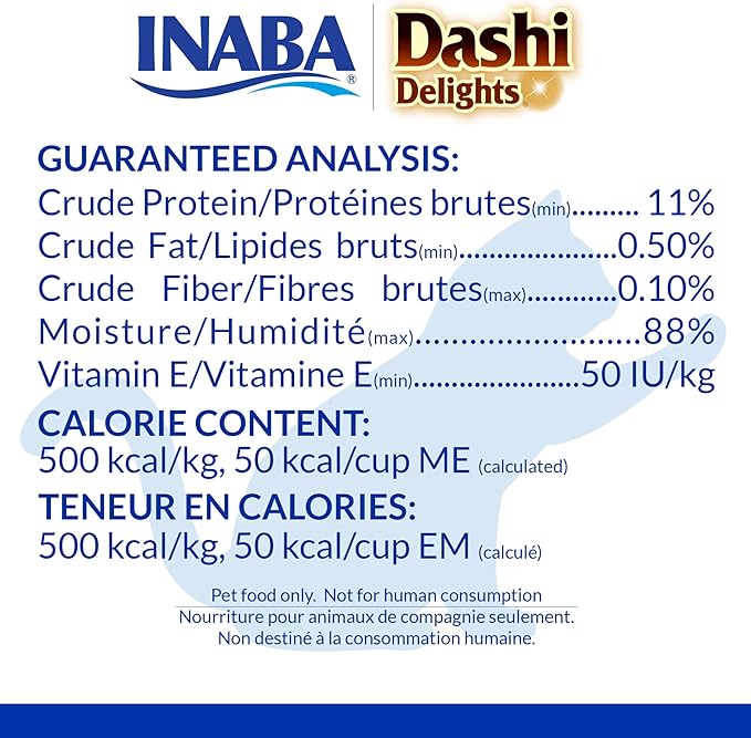 INABA Dashi Delights for Cats, 2.5 Ounce Cup, 6 Cups Total, Chicken &amp; Bonito Flakes Recipe