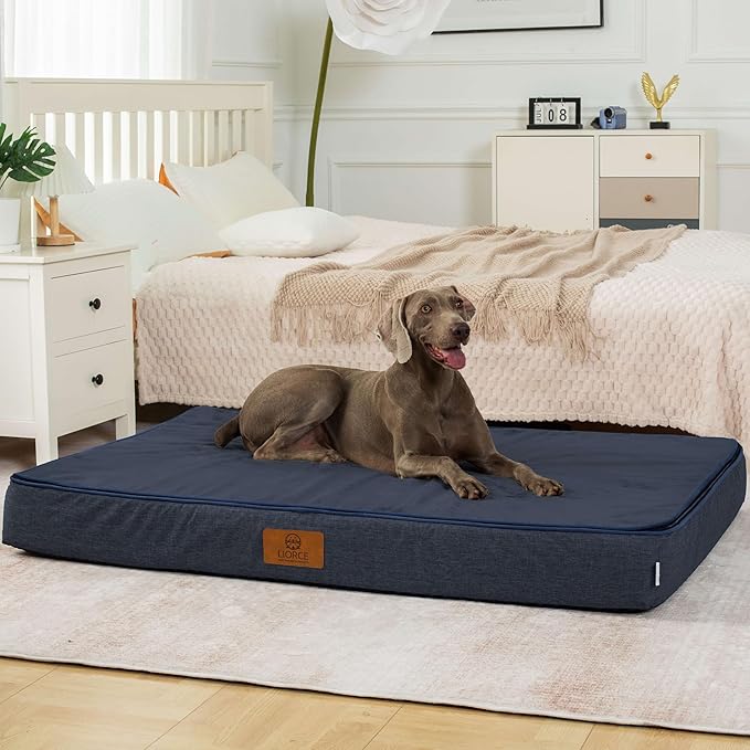 Orthopedic Memory Foam Giant Dog Bed - 6" Thick Beds for Large Sized Dog - Waterproof Removable Washable Cover &amp; Wrap-Around Zipper - Ultimate Comfort &amp; Easy Maintenance