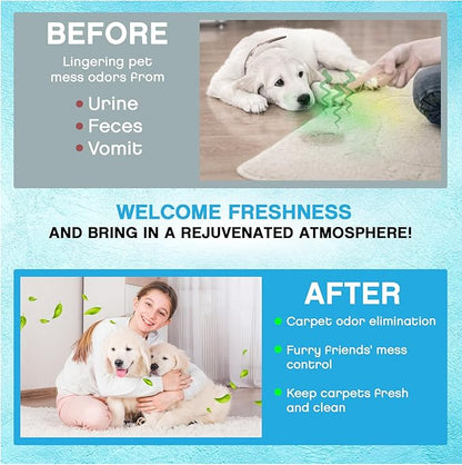 NonScents Carpet &amp; Rug Odor Eliminator - Safe &amp; Fragrance-Free Pet Carpet Deodorizer - Cat and Dog Smell Neutralizer - Removes Pet Urine Odors - Fresh Scent Powder in Pet Areas at Home