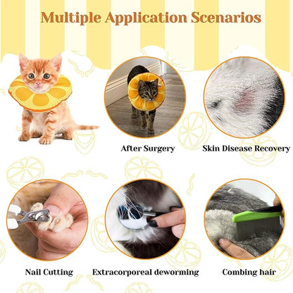 Kitten Cones After Surgery 0-6 Months, Donut Extra Small Kittern Cone Collar Soft to Stop Licking Neck, Elizabethan e Collar for Recovery