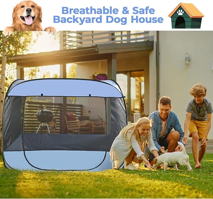 EighteenTek XLarge Popup Portable Dog Houses, 5.3&
