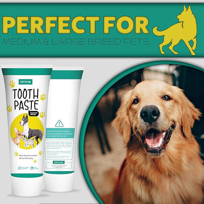 H&amp;H Pets Dog Toothbrushes and Toothpaste Best Professional Cats &amp; Dogs Finger Dental Brush, Dog Brush Set, Perfect for Dogs and Cats, Dog Supplies - Size Small 4 Count 3.5 Oz Toothpaste (100g)