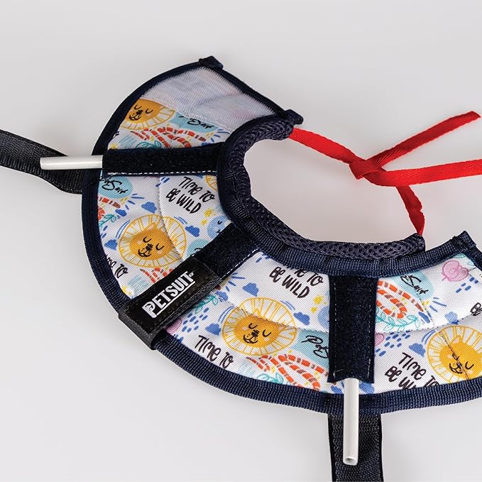 Cat Cone Collar – Colorful Cat Pattern - Lightweight Recovery Cone for Cats, Anti-Lick &amp; Anti-Scratch, Vet Recommended, Elizabethan Collar (Colorful, XXS Long [Neck Girth: 7.5"-10.3"])