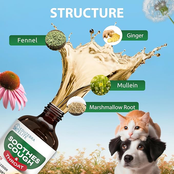 Kennel Cough Drops for Dogs &amp; Cats Cough Relief Dry and Wet Pet Cough Allergy Relief - for Dogs of All Breeds &amp; Sizes