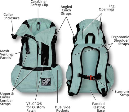 K9 Sport Sack Air 2 - Medium, Summer Mint - Ideal for Dogs with 17-19” Back Length - Durable, Breathable Backpack-Style Carrier - Perfect for Walks, Short Hikes &amp; Public Transportation