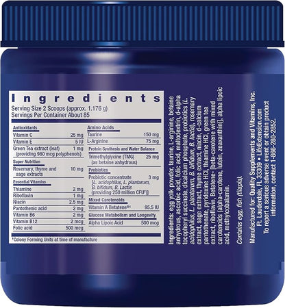 Life Extension Cat Mix, cat Food Supplements, Heart Health, probiotics, L-arginine, Taurine, B12, folic Acid, Vitamin C, Vitamin E, Rosemary, Nutrient Absorption, Gluten-Free, Non-GMO, 85 Servings
