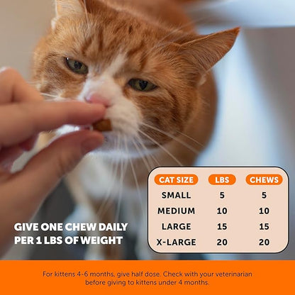 Cat Hip &amp; Joint Health Crunchy &amp; Creamy Chews - Cat Joint Support Supplement with Glucosamine, Health Supplies &amp; Hip Support for Indoor &amp; Outdoor Cats (Chicken 30-Day Supply)