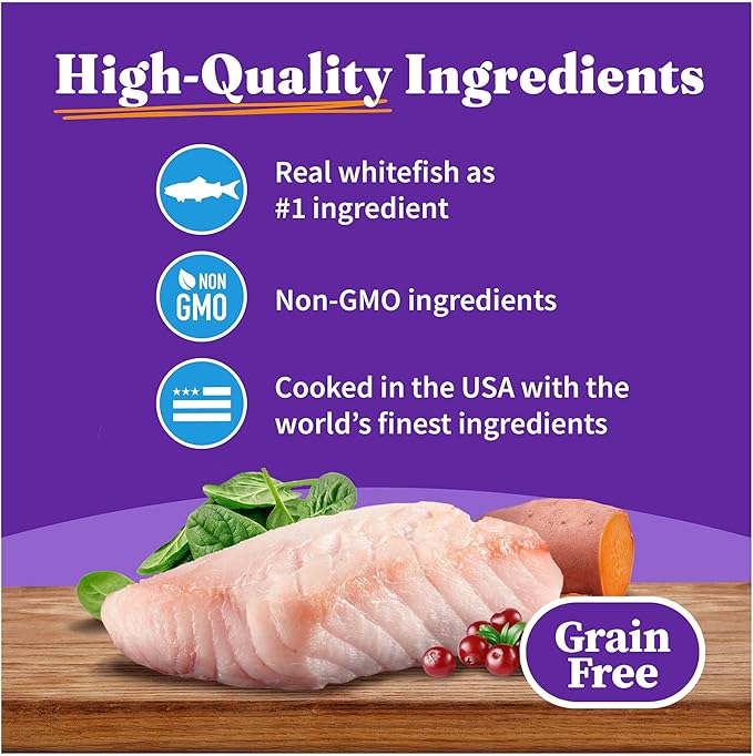 Halo Wet Cat Food Whitefish Recipe, Grain Free Wet Cat Pate, Canned Cat Food for Extra Hydration, 5.5 Oz Can (Pack of 12)