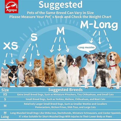 Agape Soft Dog Cone for Small Dogs &amp; Cats, Comfy Dogs Recovery Collar After Surgery, Adjustable E Collar Alternative to Stop Licking, Protective Elizabethan Collars for Pup, Comfortable Dog Cones