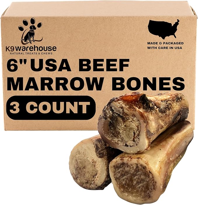 Beef Bone Marrow Dog Treats - Long Lasting Dog Bones for Aggressive Chewers - All-Natural Marrows Treats for Dogs - High-Protein Marrow Bones for Dogs Small, Medium, Large &amp; Extra Large
