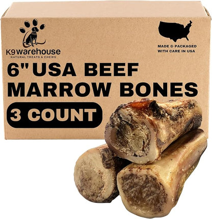 Beef Bone Marrow Dog Treats - Long Lasting Dog Bones for Aggressive Chewers - All-Natural Marrows Treats for Dogs - High-Protein Marrow Bones for Dogs Small, Medium, Large &amp; Extra Large