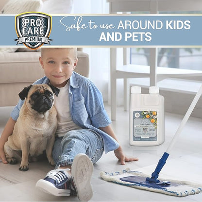 ProCare Citrus Floor Cleaner Concentrate (Made in USA) | Vinyl, Wood, Tile, Stone &amp; Laminate Floor Cleaner For Mopping, Household Supplies, Cleaning Solution Concentrate For Kitchen &amp; Bathroom - 8oz