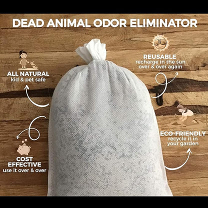 Dead Animal Smell Eliminator Pouch – Fragrance-Free, Reusable Deodorizer for Attic, Wall, Crawlspaces. Removes Decay Odor, Pet &amp; Kid Safe, Extra Large, Covers Up to 375 Sq Ft.