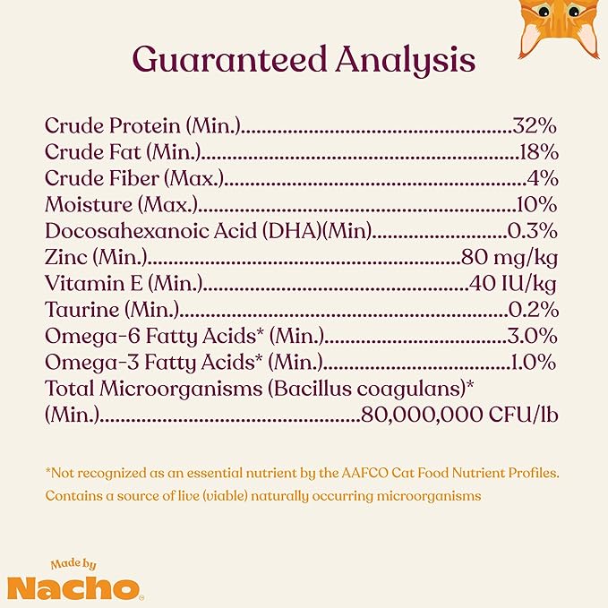 Made by Nacho Dry Cat Kibble 10lb Bag, High Protein Premium Cat Food with Freeze Dried Pieces, Sustainably-Caught Salmon, Whitefish &amp; Pumpkin, Limited Ingredients, Single Bag