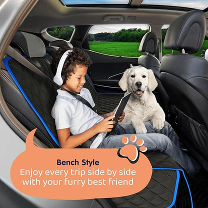 XL Dog Car Seat Cover for Back Seat, Waterproof Hammock for Car, SUV &amp; Truck, Non-Slip Backseat Cover for Dogs, Heavy-Duty Dog Hammock Style Seat Protector Pets, Easy to Install &amp; Clean