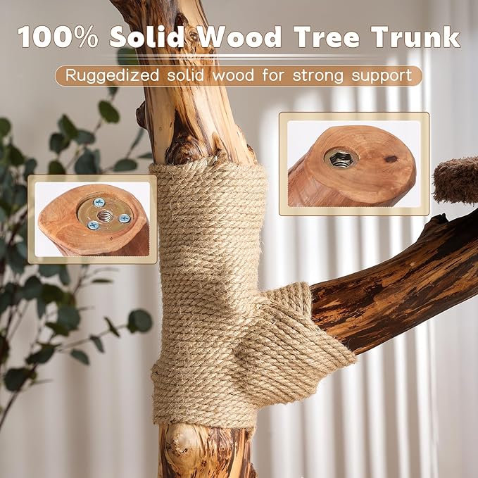 Luxury Treehouse Cat Tree for Indoor Large Cats,54.7&