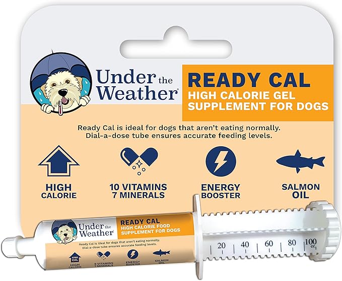 Under the Weather Pet | Ready Cal for Dogs 100cc | High Calorie Supplement | Weight Gainer and High Calorie Booster | 10 Vitamins, 7 Minerals &amp; Omega Fatty Acids
