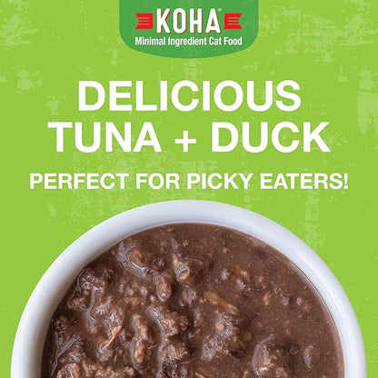 KOHA Poké Bowl Tuna &amp; Duck Entree in Gravy for Cats, 12-Pack of 3oz Pouches