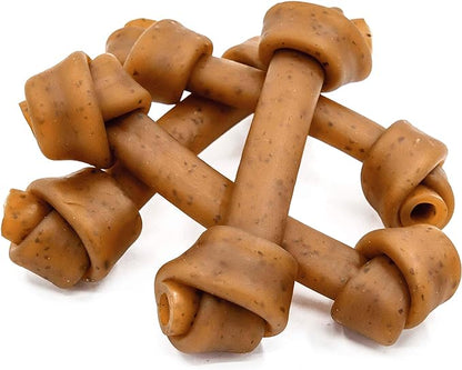 Jungle Calling Rawhide Free Dog Treats, Peanut Butter Bones, 6.5&