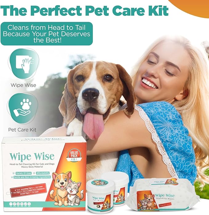 100 Pet Wipes (8x8&
