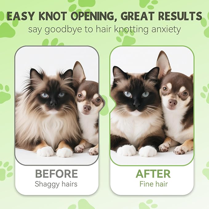 Flea Comb for Cats &amp; Dogs Brush for Shedding Self Cleaning Pet Comb Lice Comb with Long &amp; Short Stainless Steel Teeth Pet Hair Removal Tool 2025