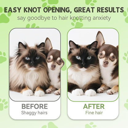 Flea Comb for Cats &amp; Dogs Brush for Shedding Self Cleaning Pet Comb Lice Comb with Long &amp; Short Stainless Steel Teeth Pet Hair Removal Tool 2025