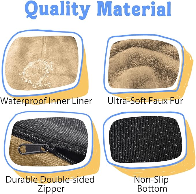 Orthopedic XL Large Dog Bed - Removable Bolster &amp; Waterproof Washable Cover for Pet Extra Large Bed with Foam Support Non-Slip Bottom Dog Beds