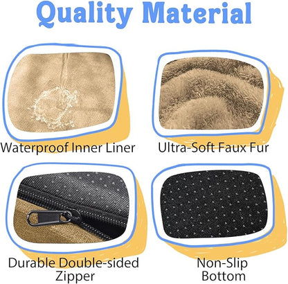 Orthopedic XL Large Dog Bed - Removable Bolster &amp; Waterproof Washable Cover for Pet Extra Large Bed with Foam Support Non-Slip Bottom Dog Beds