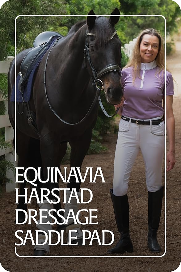 Equinavia Harstad Dressage Saddle Pad | Classic &amp; Durable | Moisture-Wicking Tricot Backing
