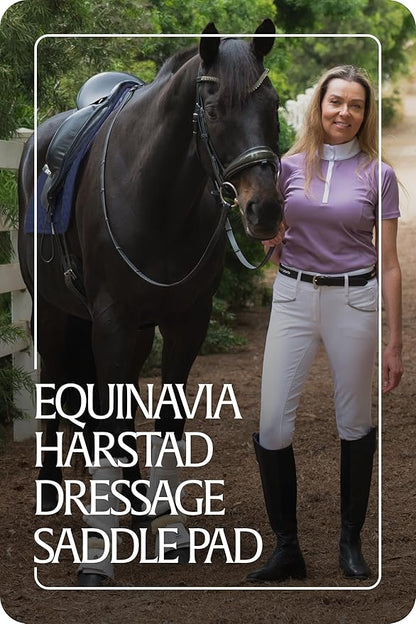 Equinavia Harstad Dressage Saddle Pad | Classic &amp; Durable | Moisture-Wicking Tricot Backing