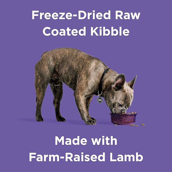 BIXBI Rawbble Dry Dog Food, Lamb, 24 lbs - USA Made with Fresh Meat - No Meat Meal &amp; No Corn, Soy or Wheat - Freeze Dried Raw Coated Dog Food - Minimally Processed for Superior Digestibility