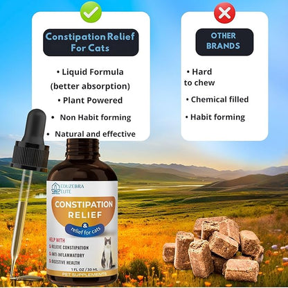 Cat Constipation Relief, Constipation Relief for Cat, Cat Laxative Constipation Relief, Cat Stool Softener, Cat Laxative, Promotes Digestive Health.